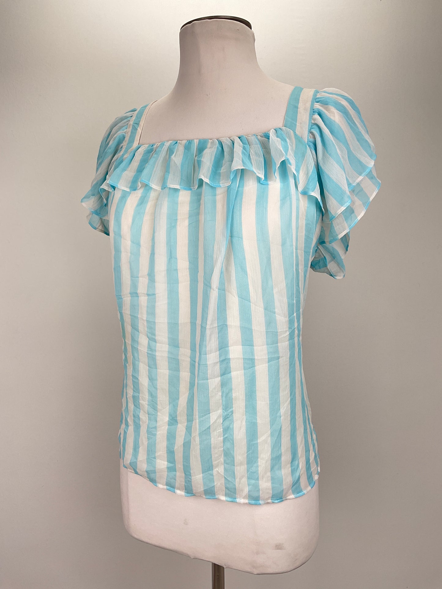 Blusa Blanco de Rayas Lauren Conrad