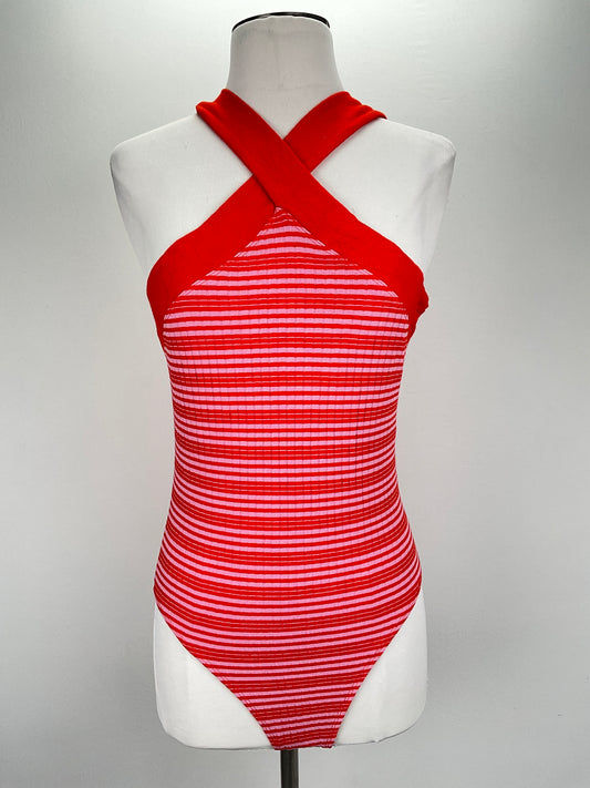 Body Naranja de Rayas Zara