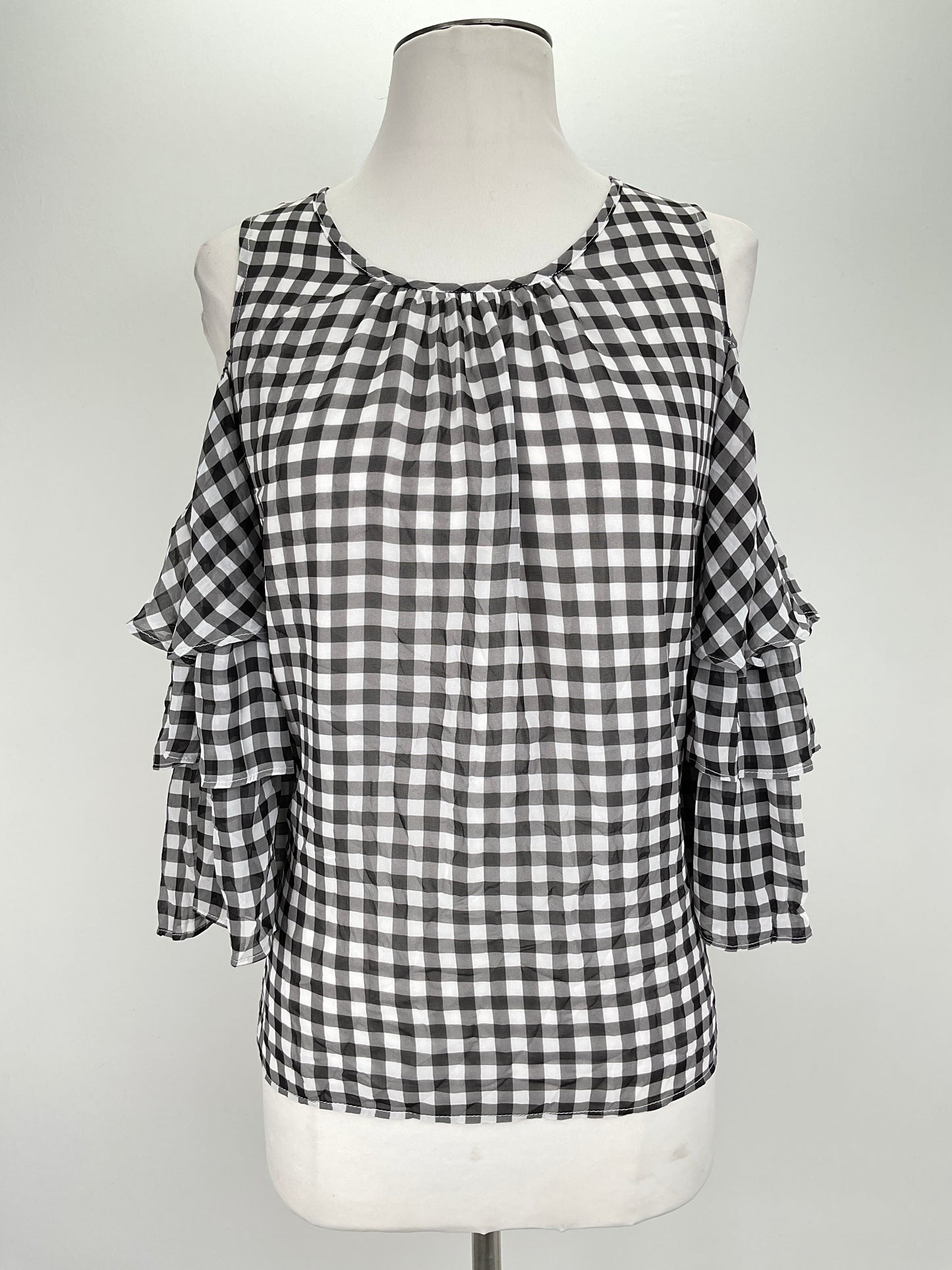 Blusa Gris de Cuadro Est . 1946