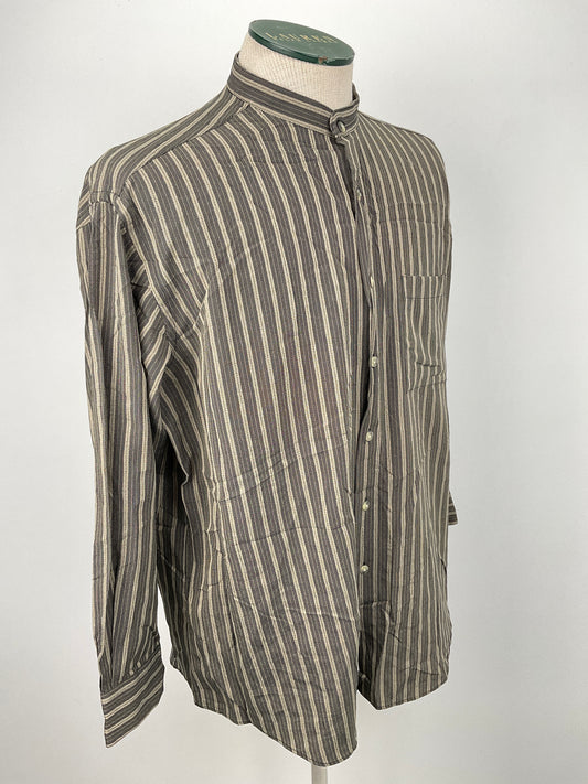 Camisa Marron de Rayas Pierre Cardin
