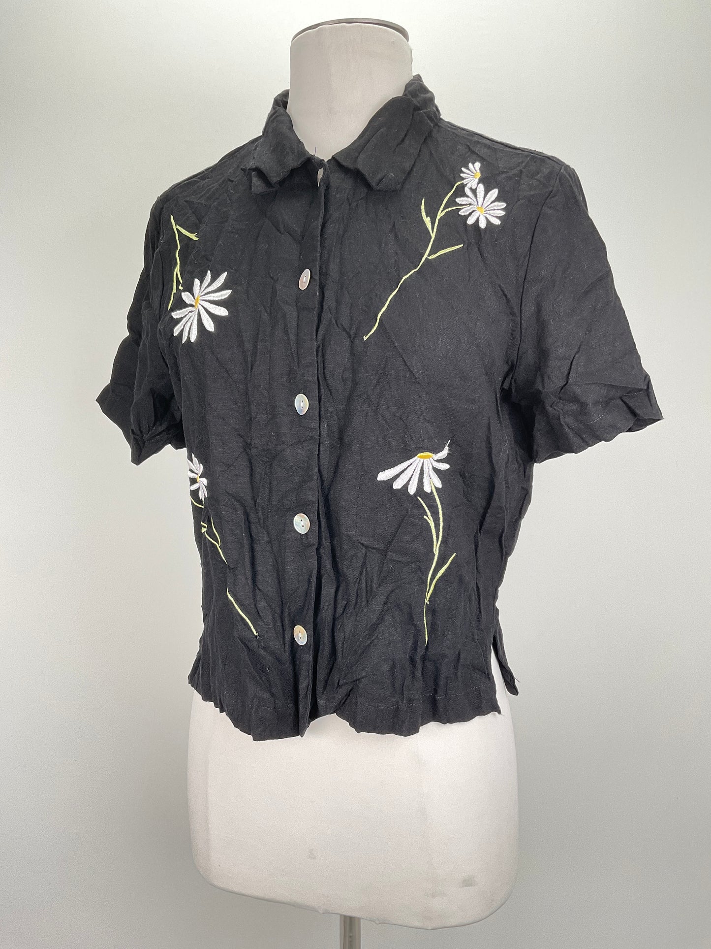 Camisa Negro  Floral Premier