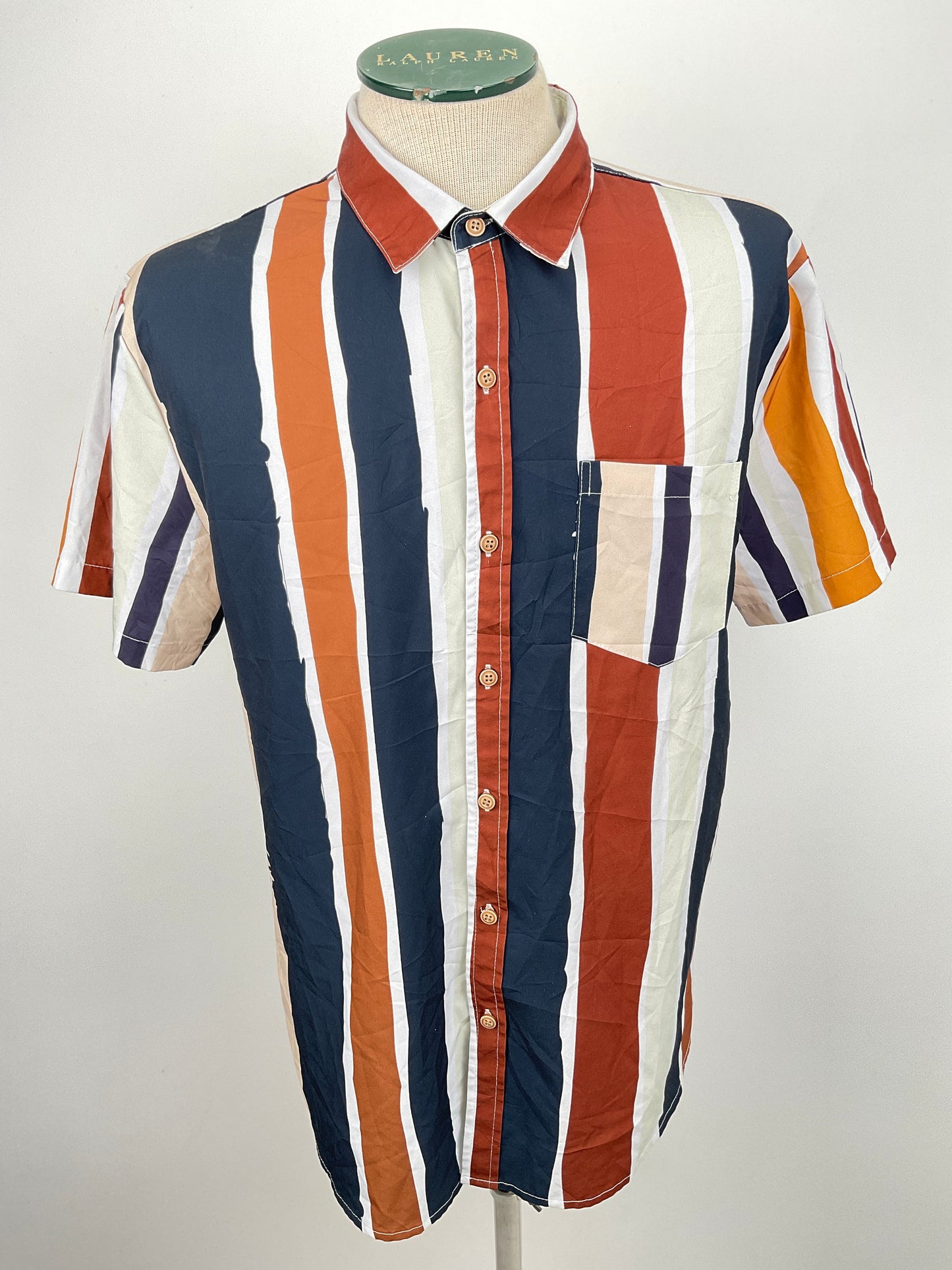 Camisa Multicolor de Rayas Shein