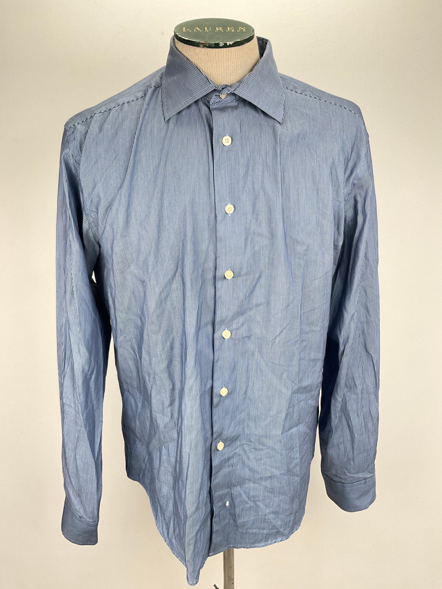 Camisa Gris Azulado de Rayas Egara