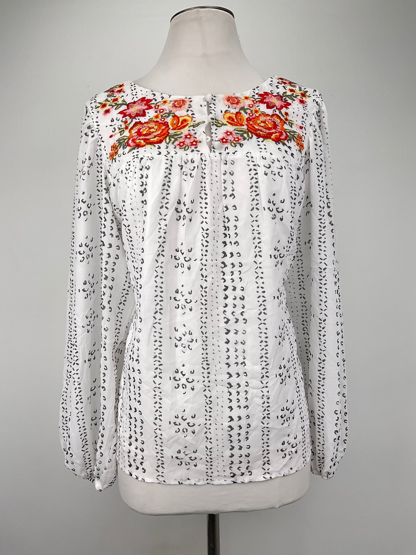 Blusa Blanco Floral Variangis