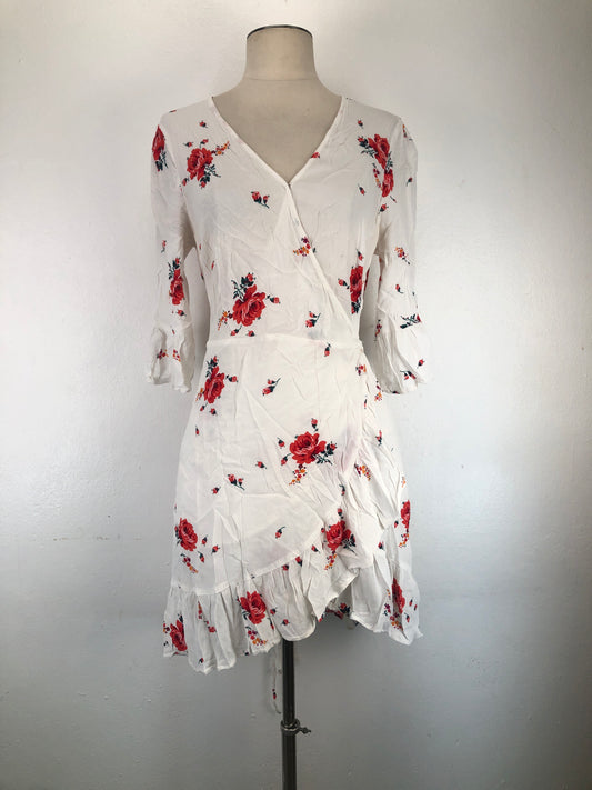 Vestido Blanco de Floral Gap