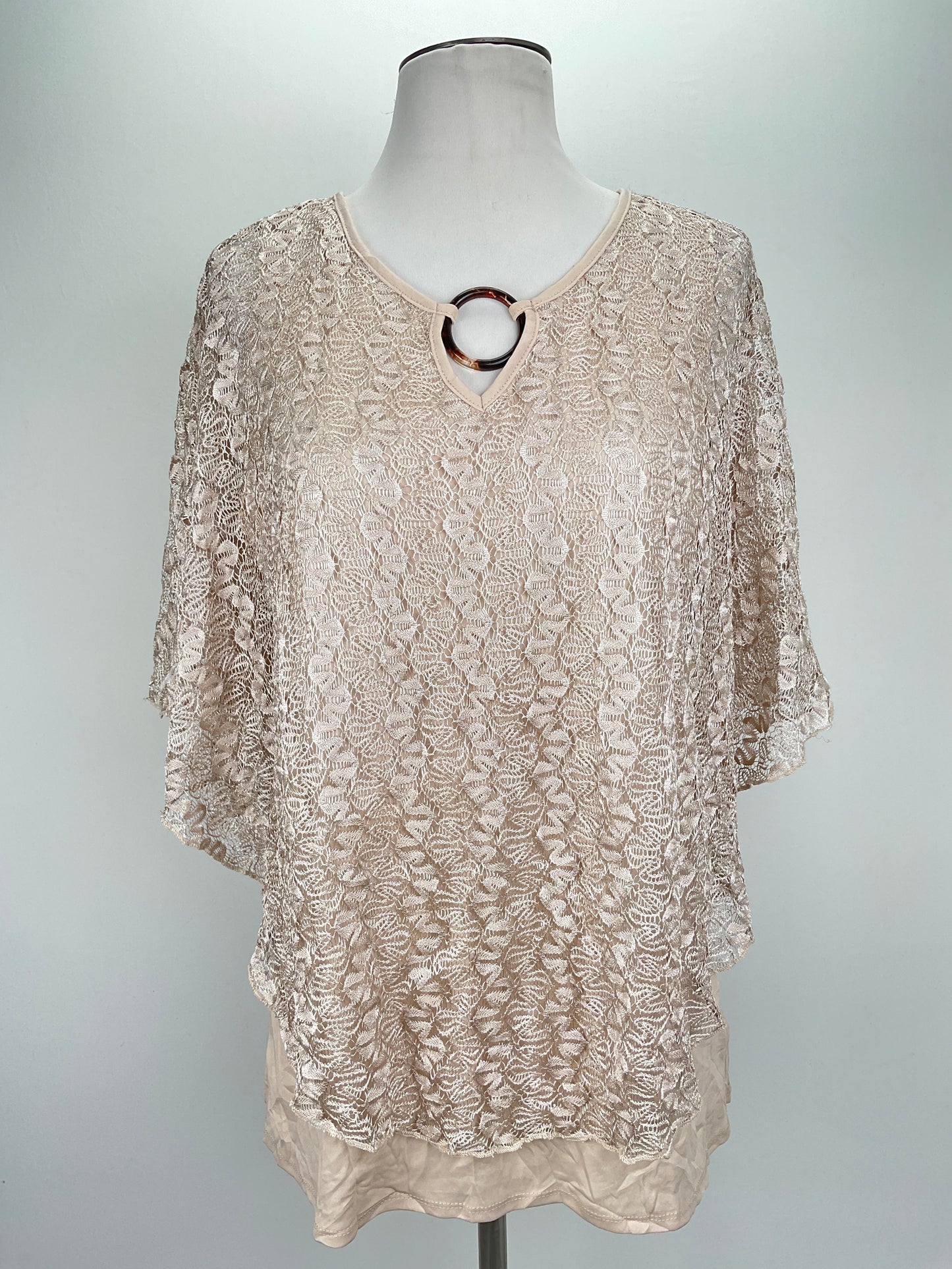 Blusa Crema Floral Ultra Teaze