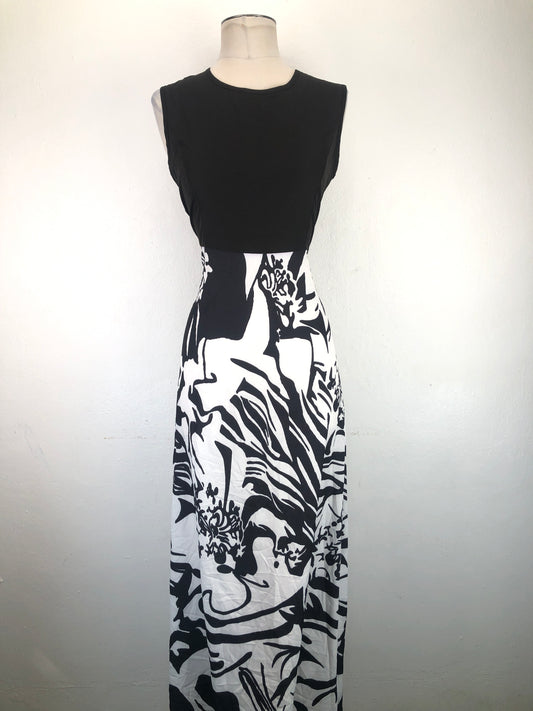 Vestido Negro Floral  Variangis