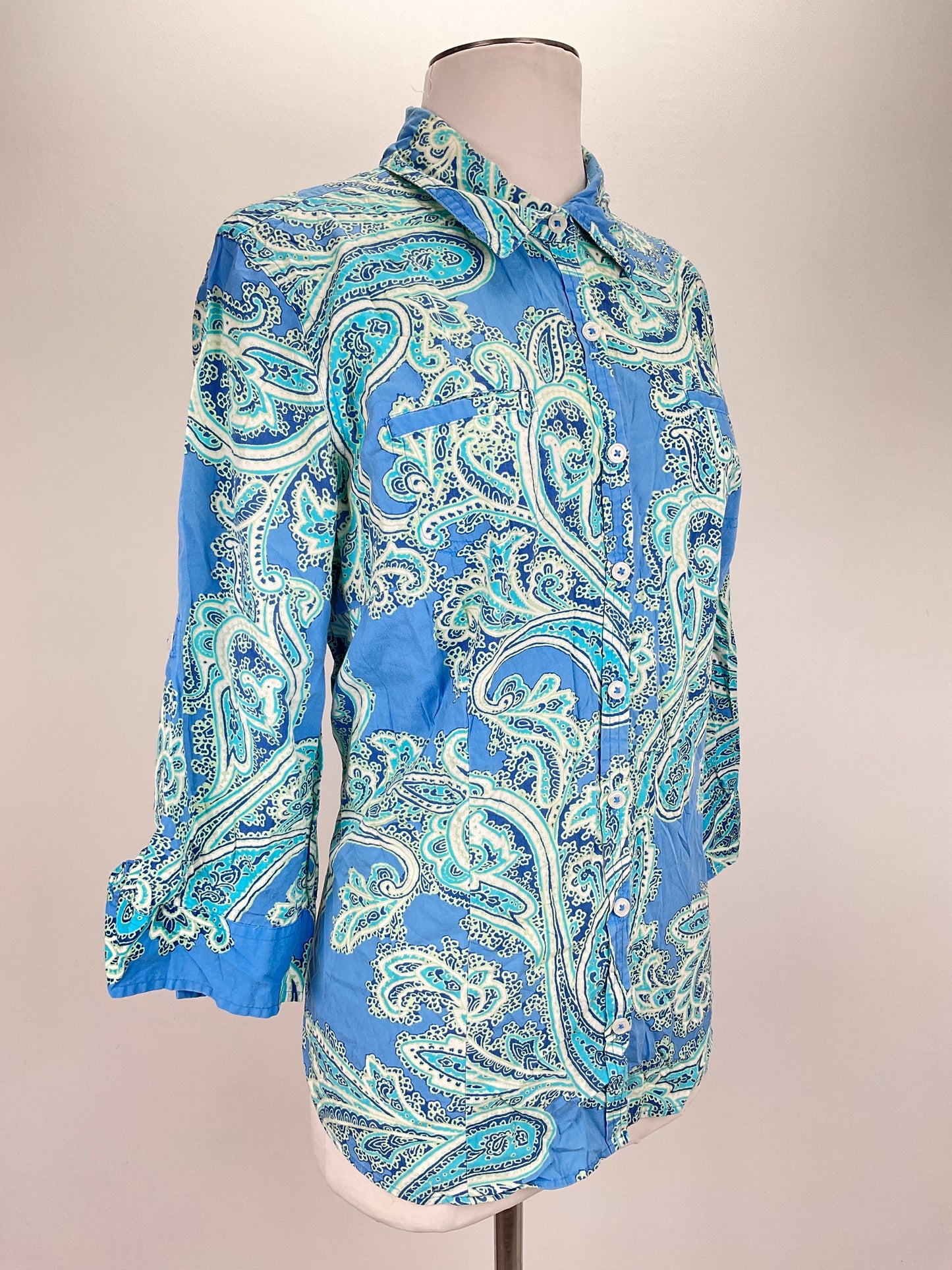 Camisa Azul Floral Van Heusen