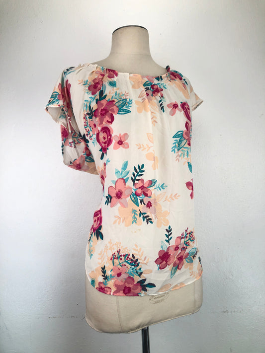 Blusa Crema De floral Lc Lauren Conrad