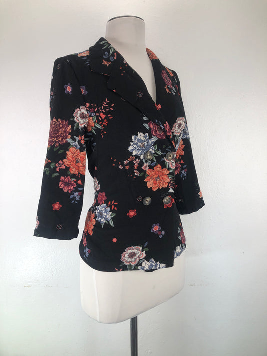 Chaqueta Negro  Floral Bobeau