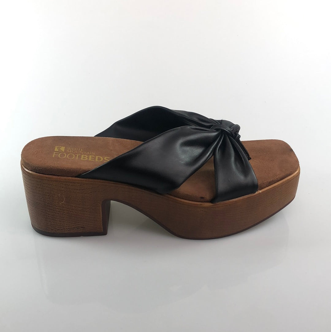 Zapatilla Negro de Tacon Foot Beds