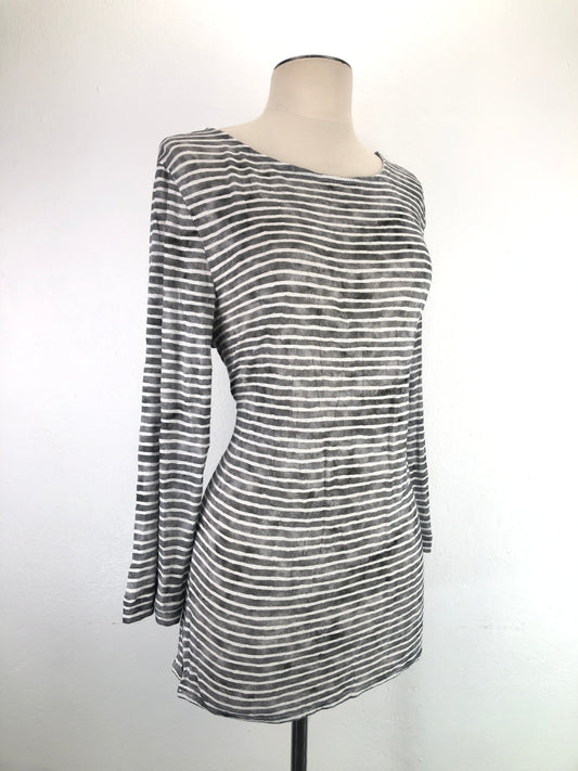 Blusa Rayas Gris Majestic Filatures