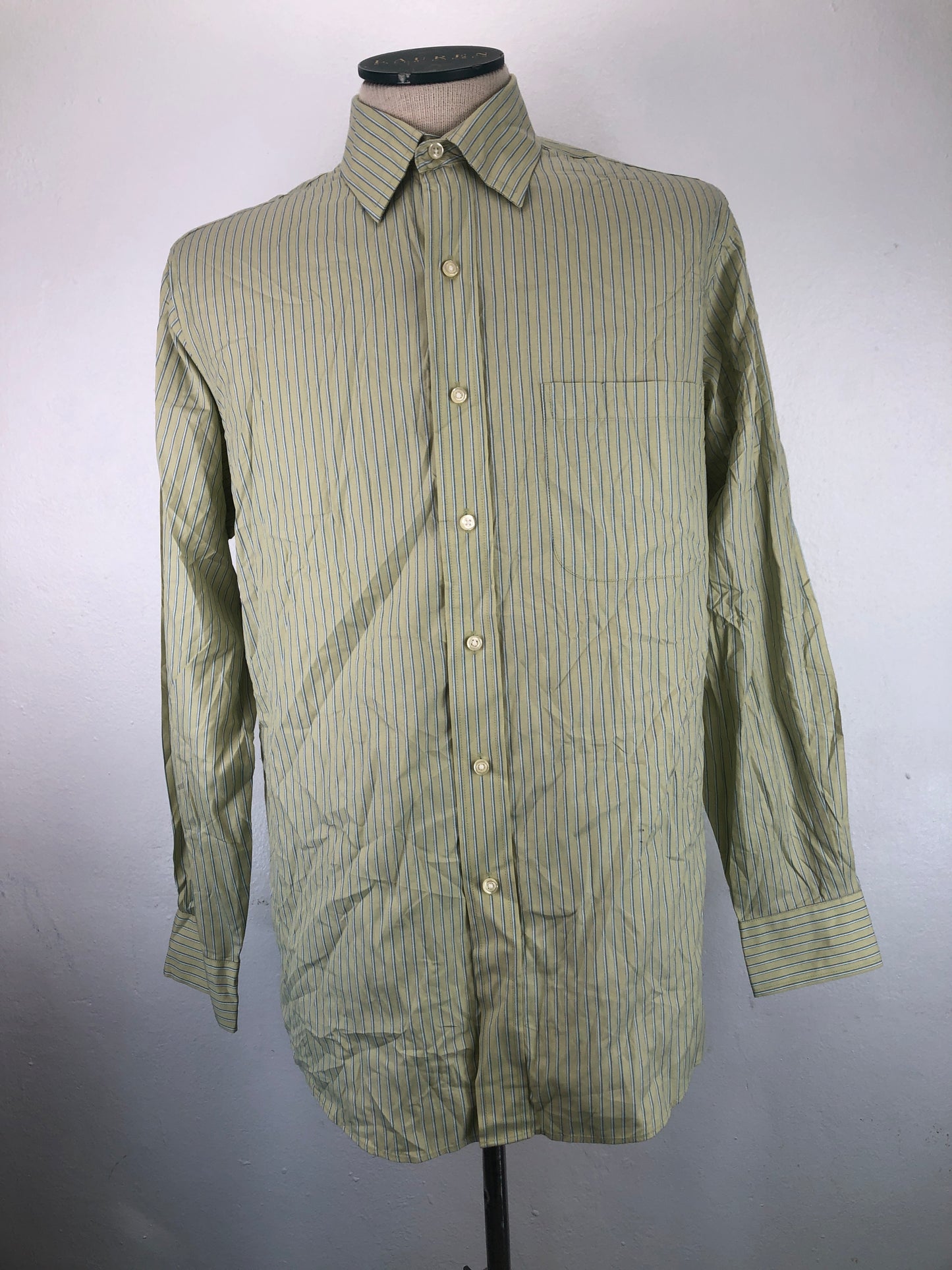 Camisa Verde limon de Rayas  Jos. A. Bank