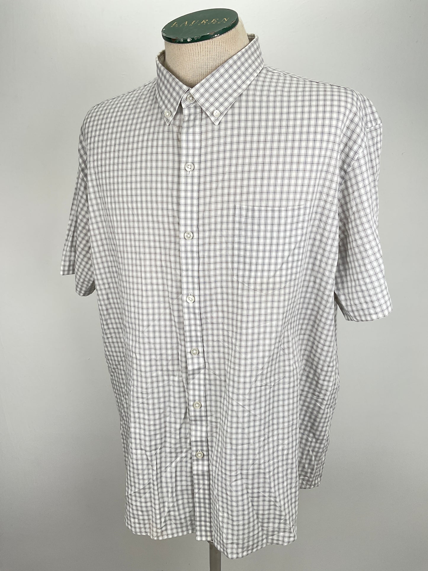 Camisa Gris de cuadro Van Heusen
