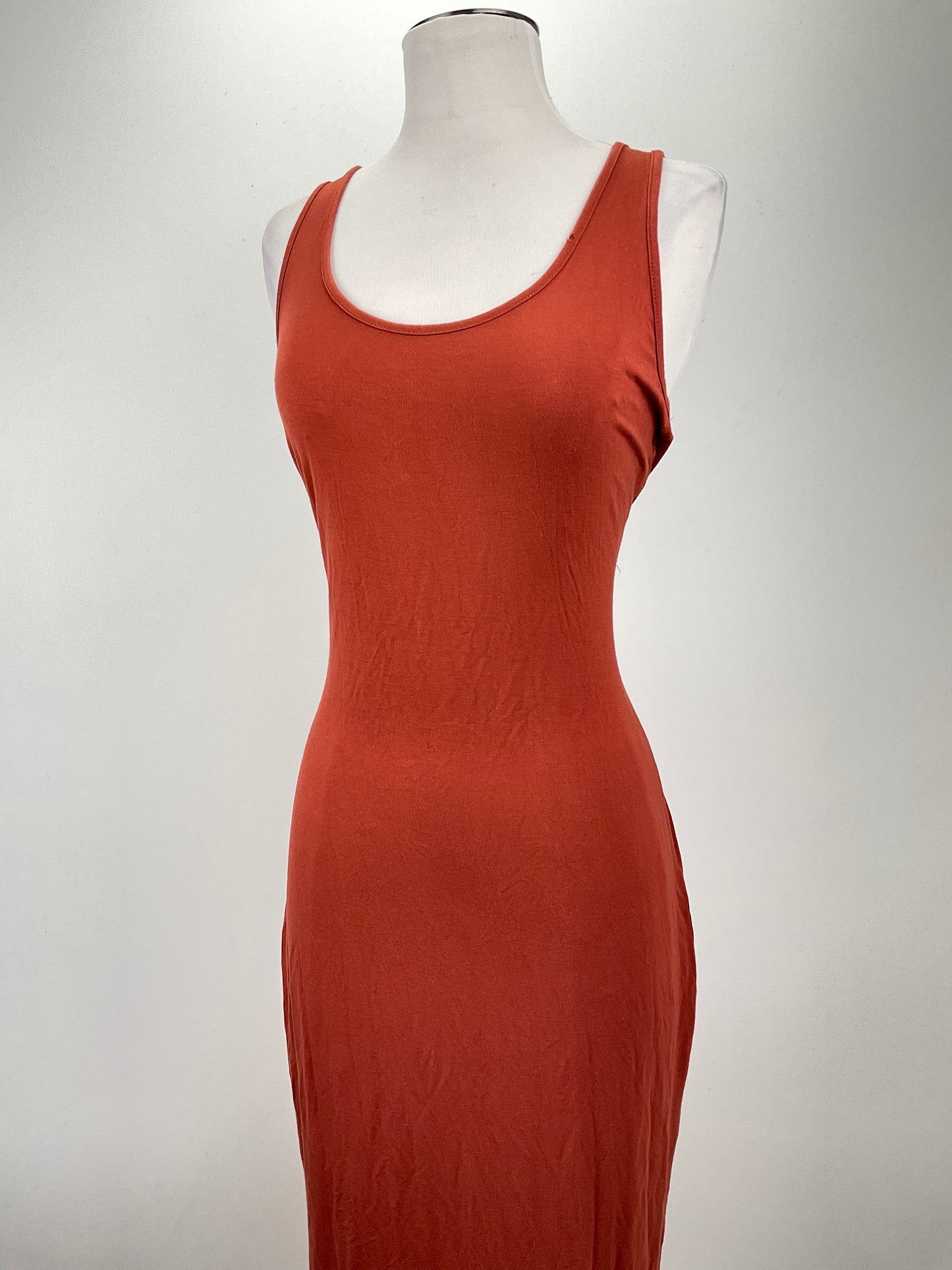 Vestido Rojo Cobrizo Shein
