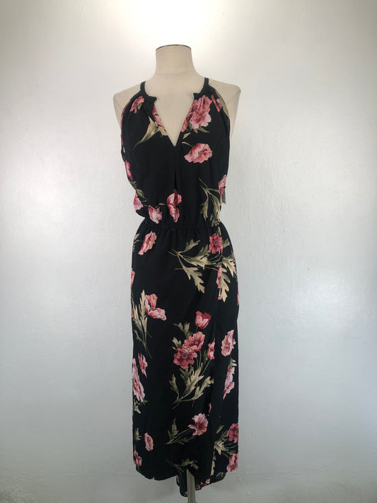 Vestido Negro de Flores Brown