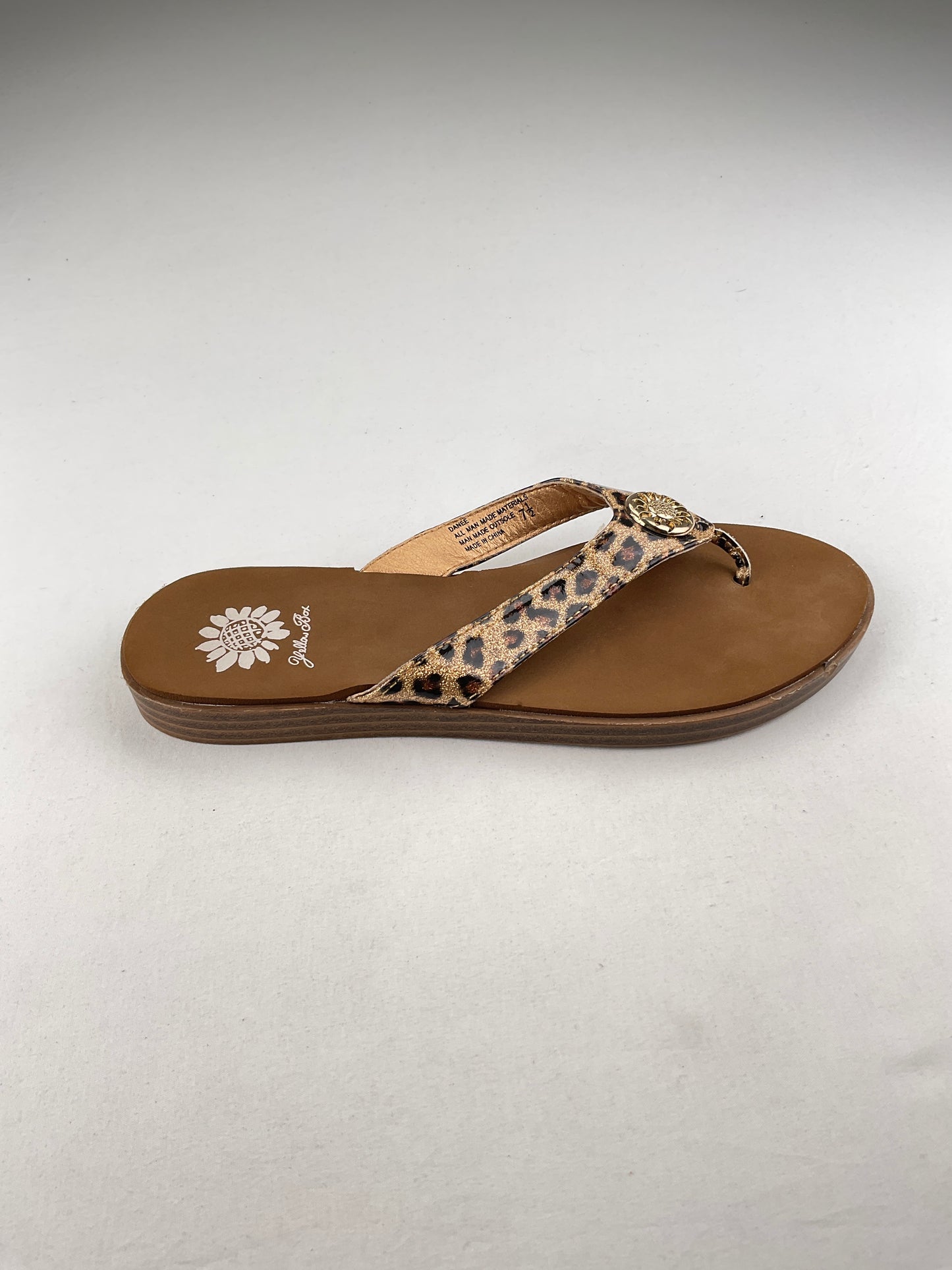 Sandalia Animal Print Yellow Box