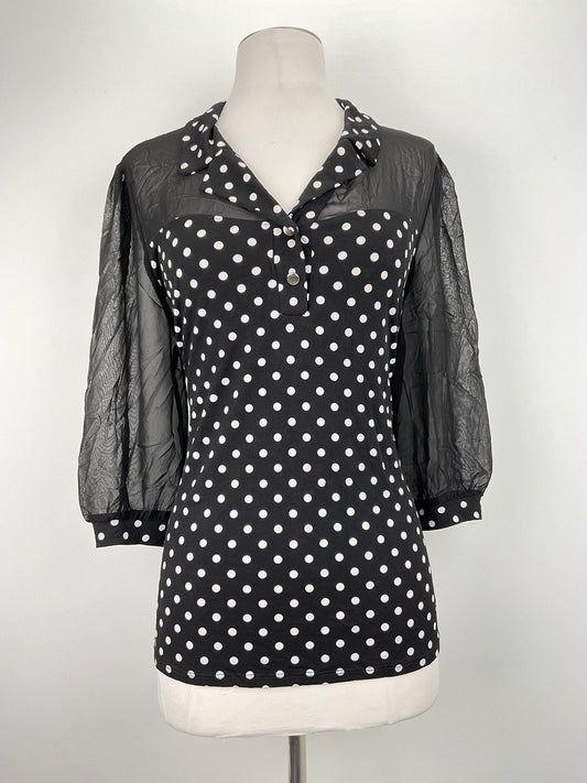 Blusa negro de Lunares Adele May