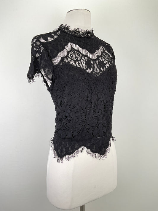 Blusa Negro Floral Iris