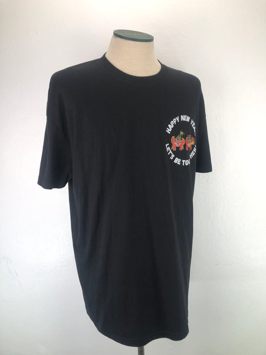 Camiseta Negro appy New Year