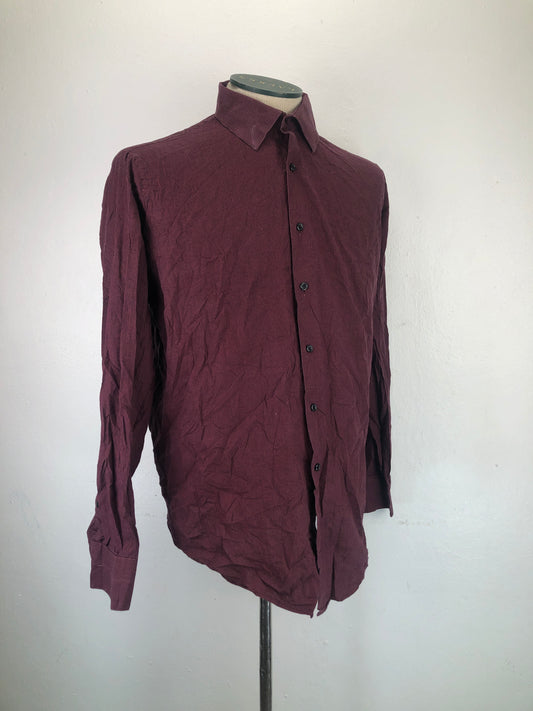 Camisa Rojo Vino Rayas  Van Heusen