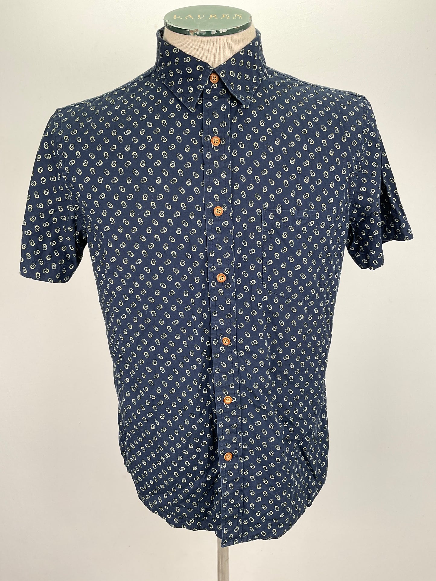 Camisa Azul marino de Lunares American  Eagle