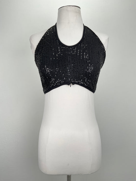 Blusa Negro de Brillo Shein
