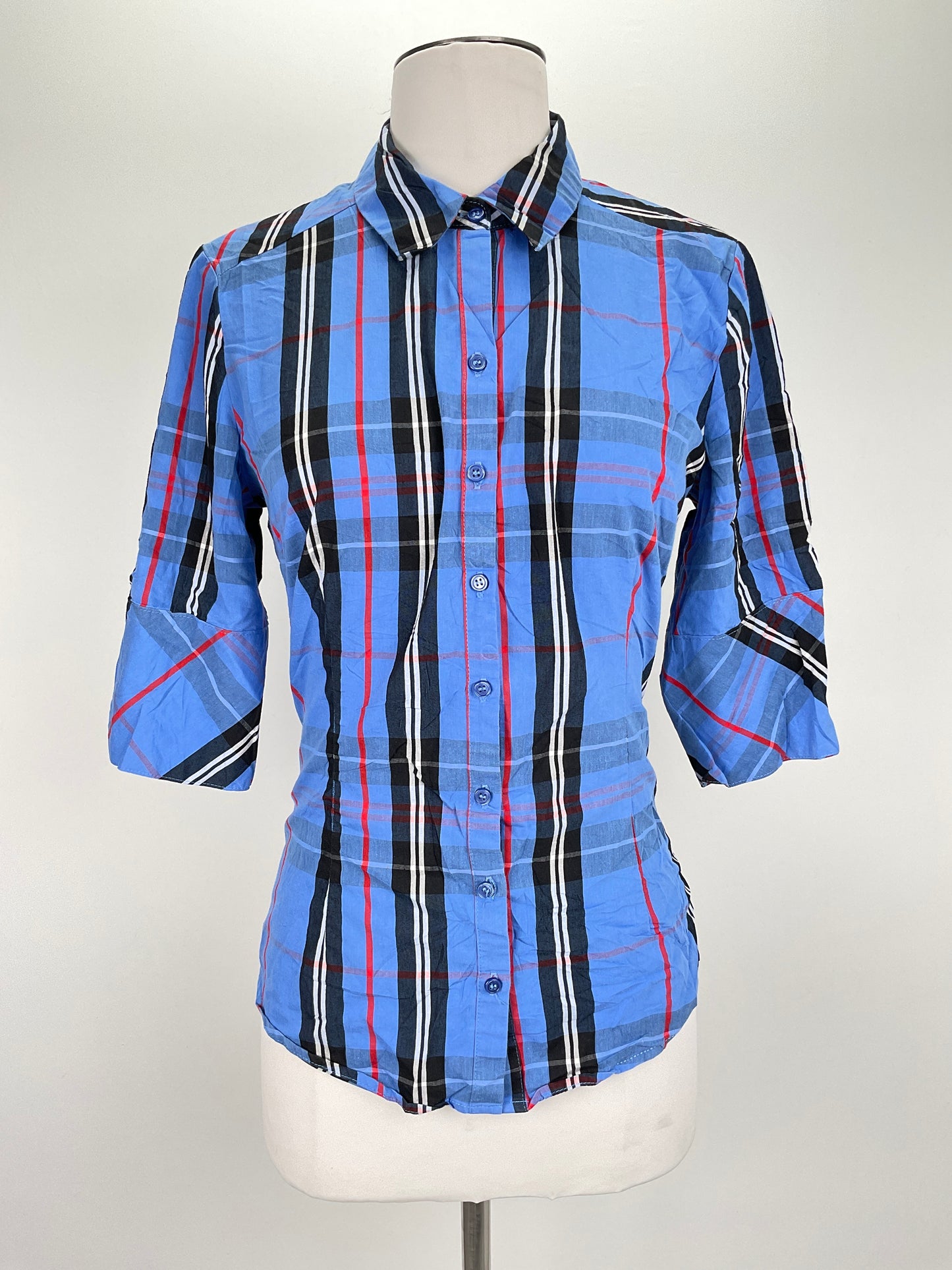 Camisa Azul de Rayas 7Avenue