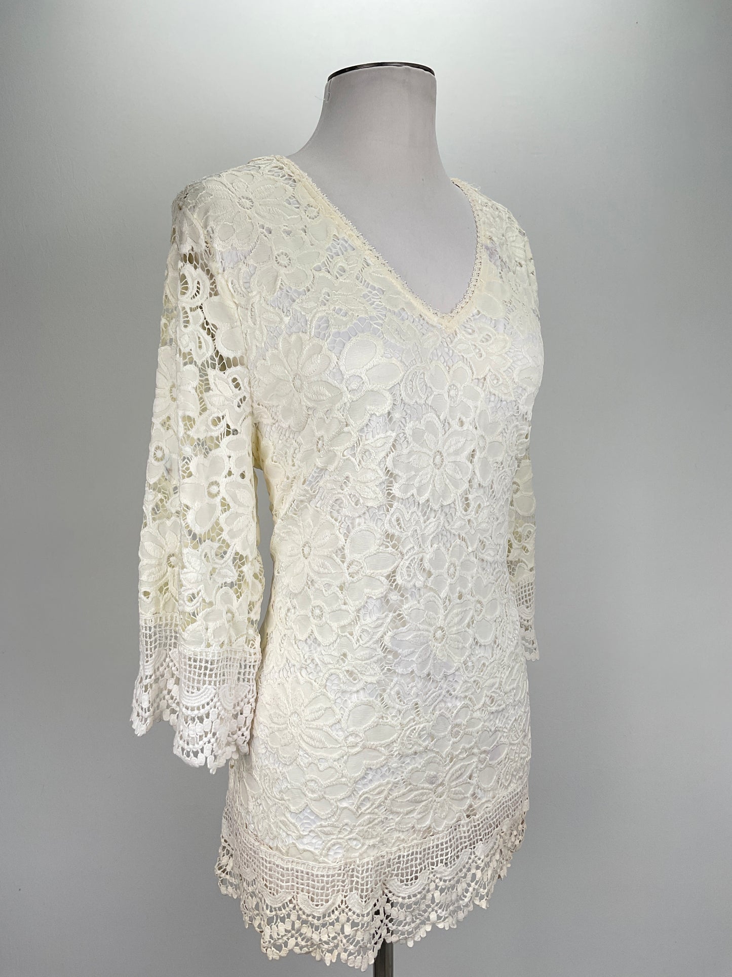 Blusa Blanco Floral Variangis