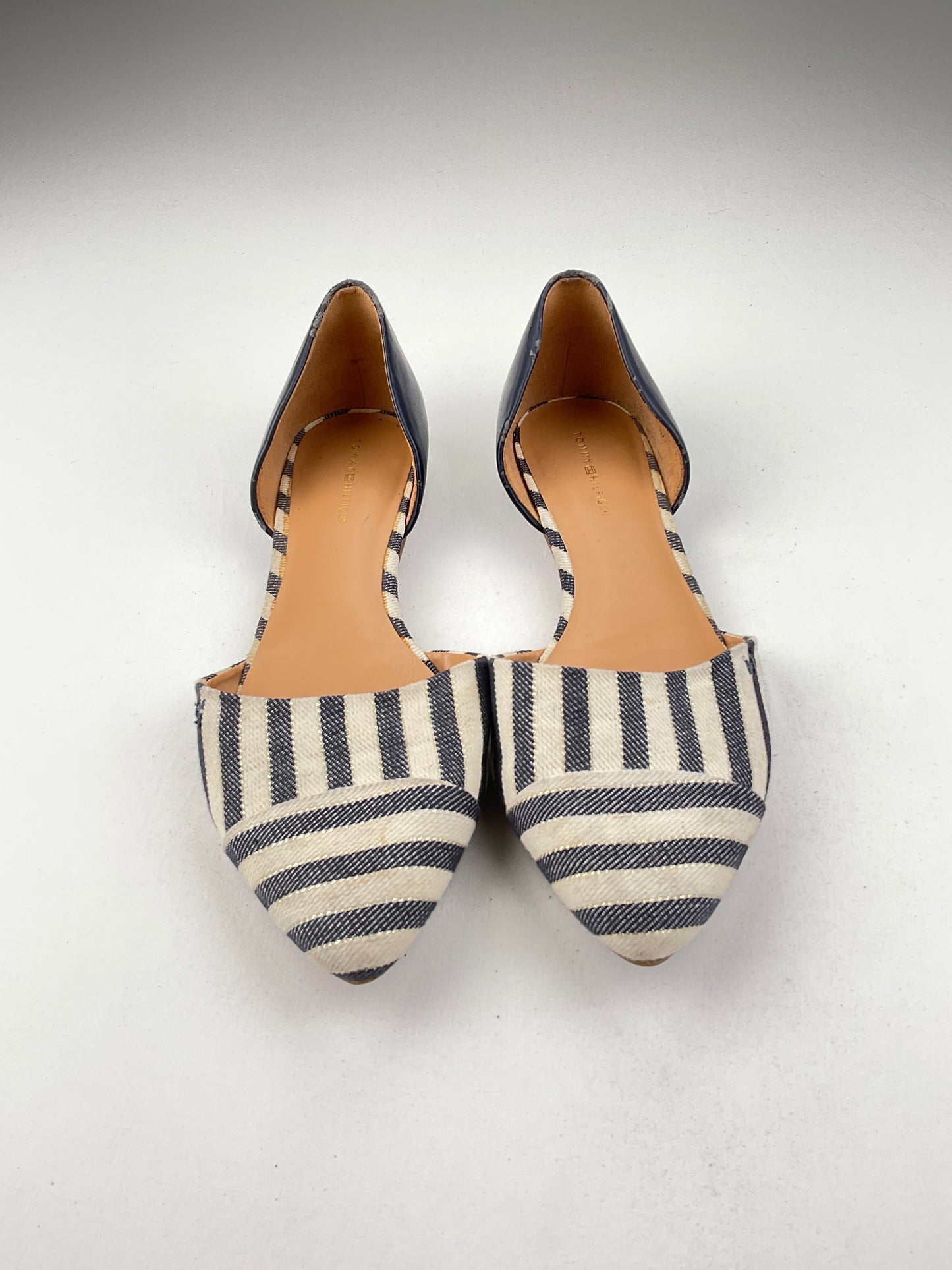 Zapatilla Crema de Rayas Tommy Hilfiger