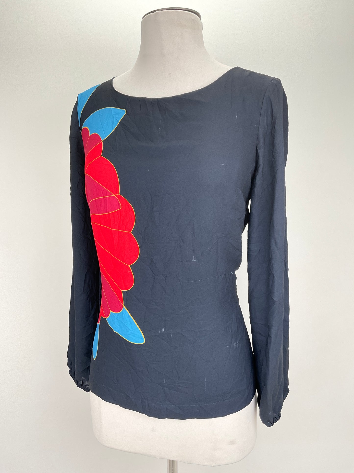 Blusa Negro Floral Loft