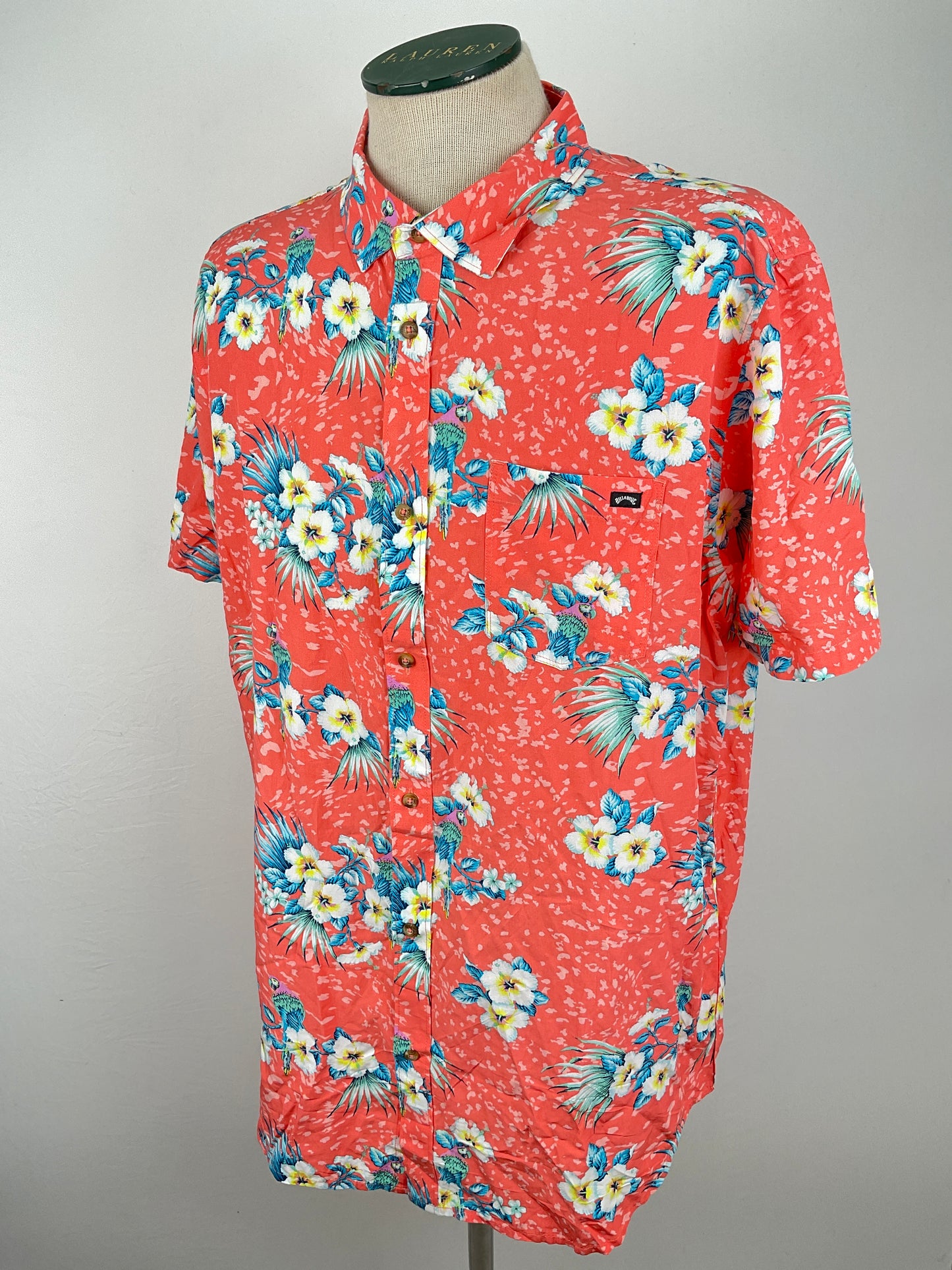 Camisa Naranja Floral Billabonc