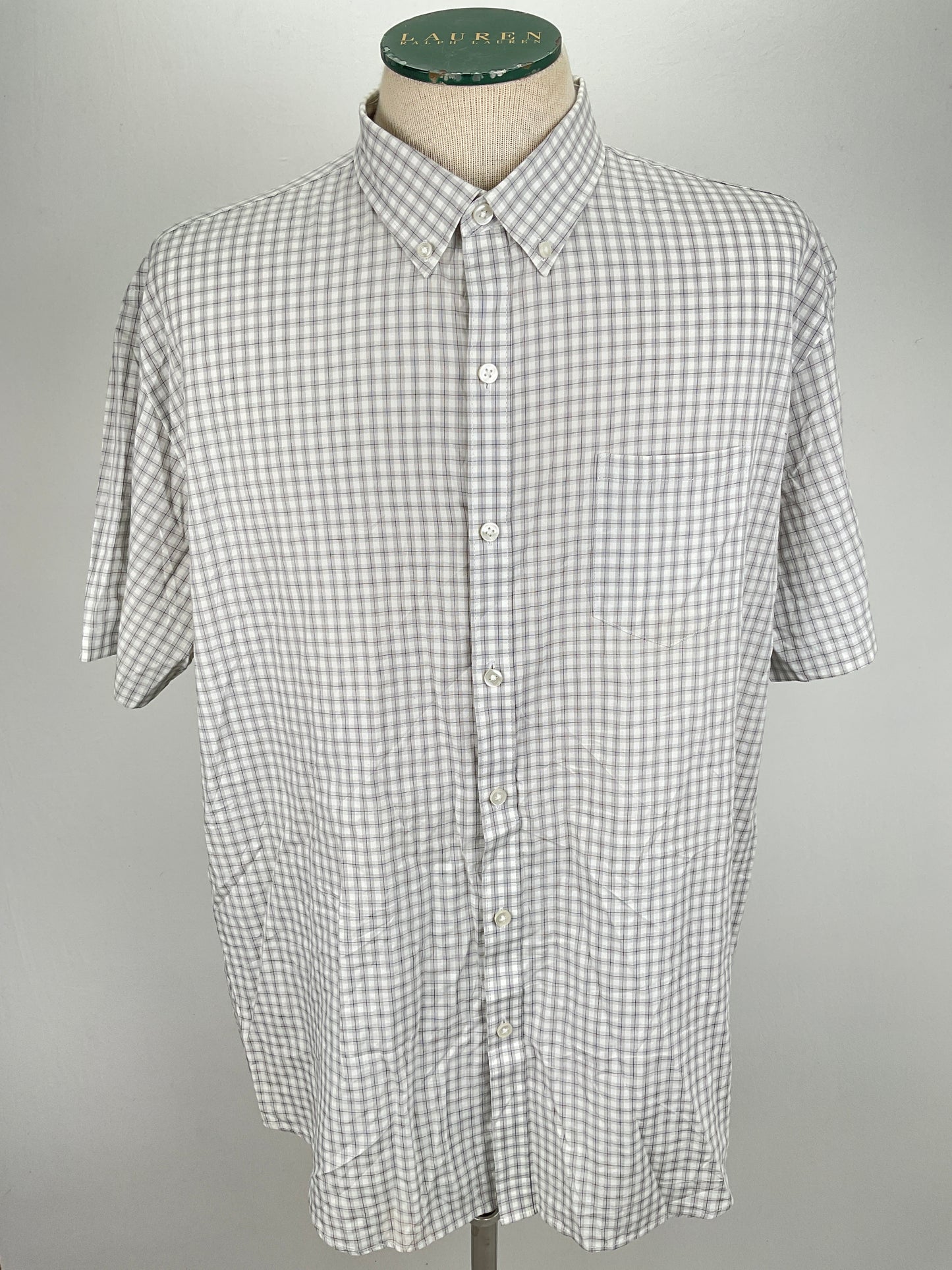 Camisa Gris de cuadro Van Heusen