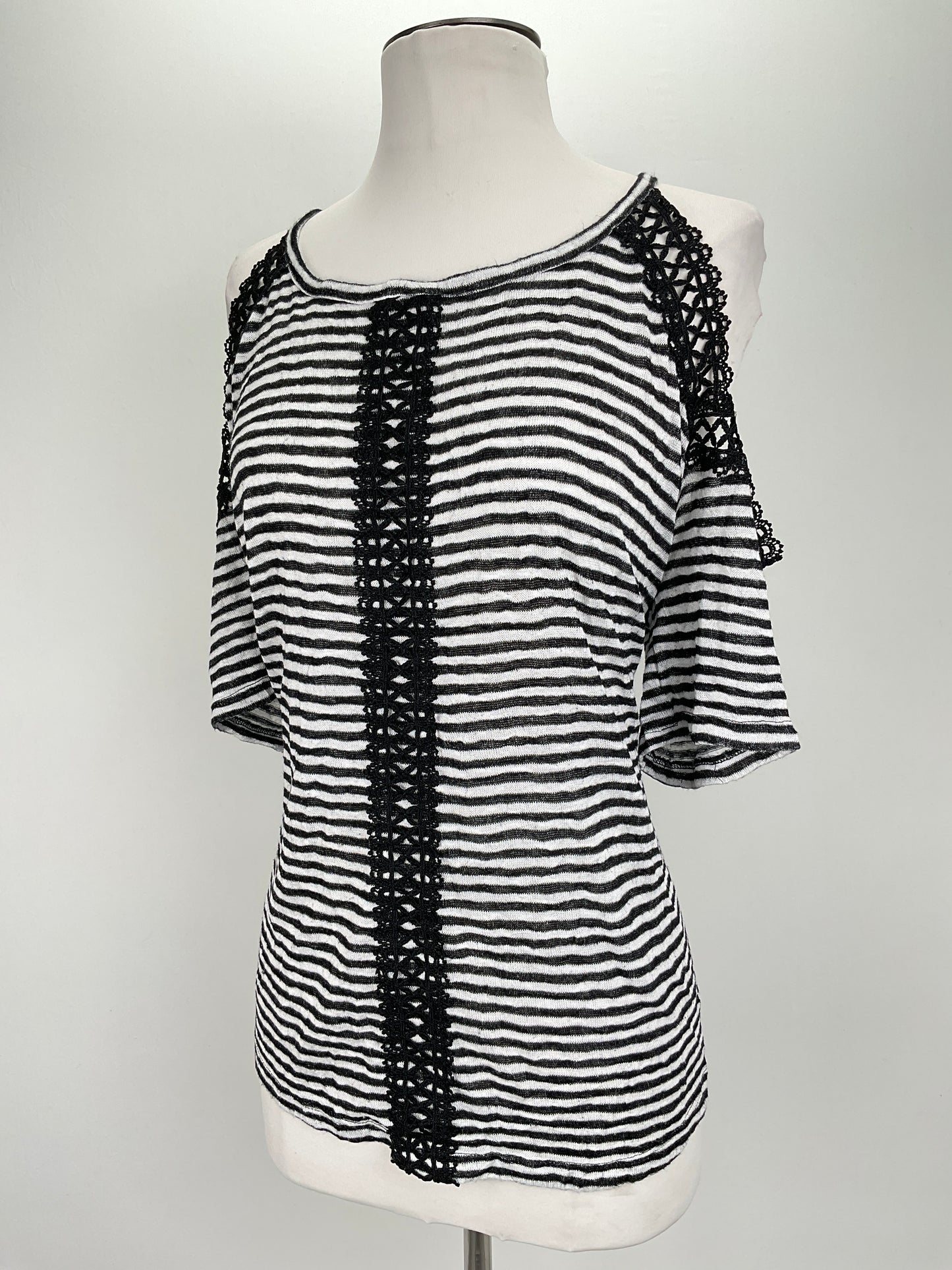 Blusa Negro de Rayas Est .1946