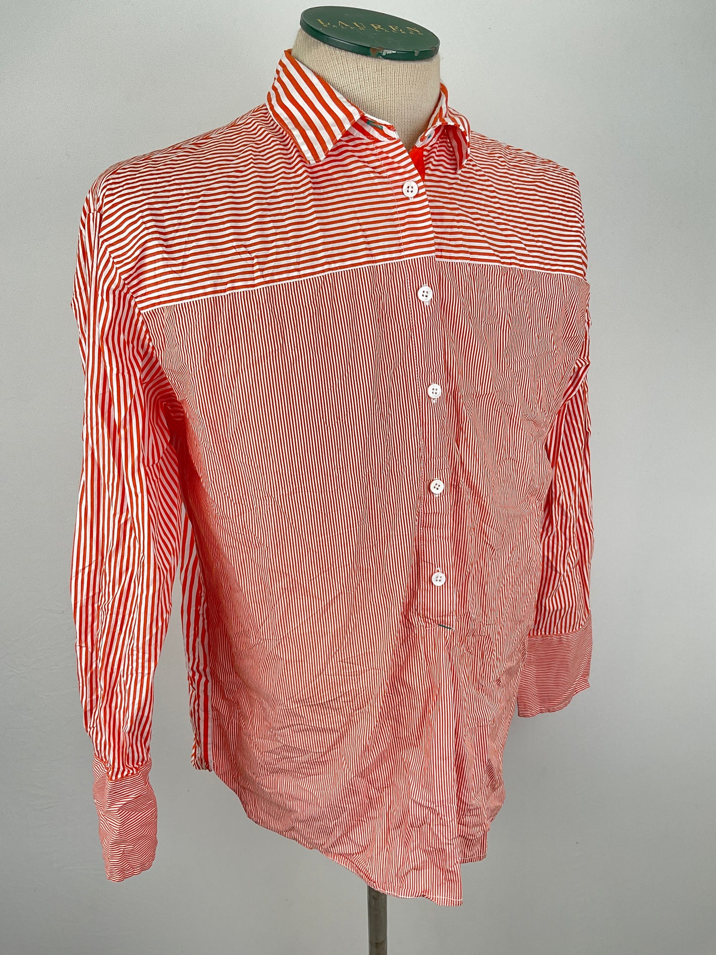 Camisa Naranja de Rayas Tru Luxe