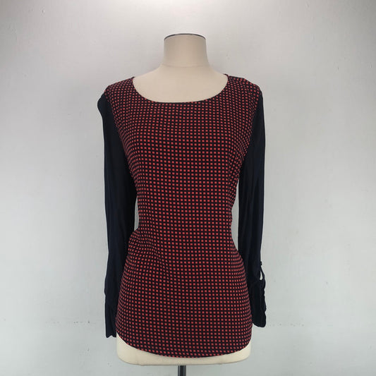 Blusa Naranja Cuadro Ann Taylor