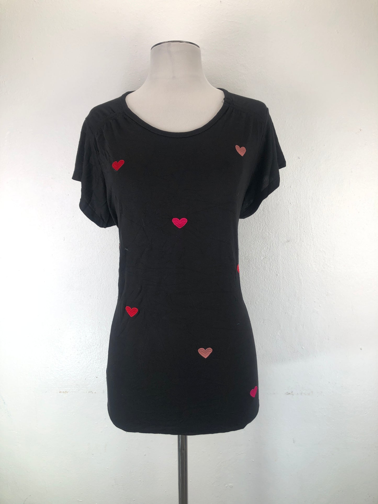 Camiseta Negro Vintage Rose