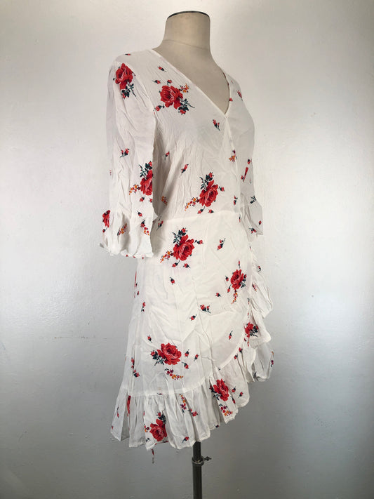 Vestido Blanco de Floral Gap