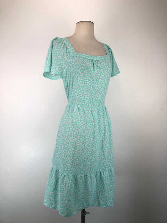 Vestido Verde  Floral Monteau