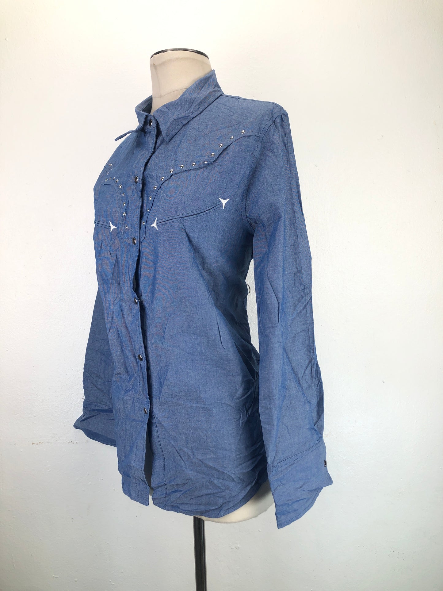 Camisa Gris Azulado  Mng
