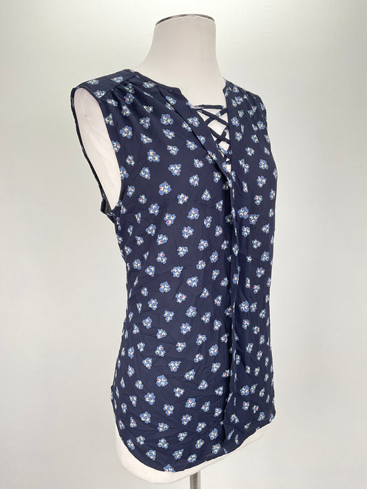 Blusa Azul marino Floral Pleione