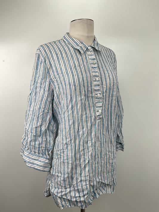 Camisa Azul clora de Rayas Love Linen