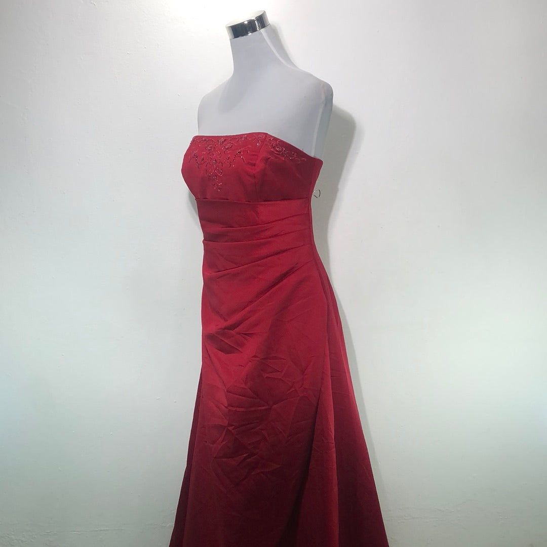 Vestido de Fiesta Rojo David Bridal