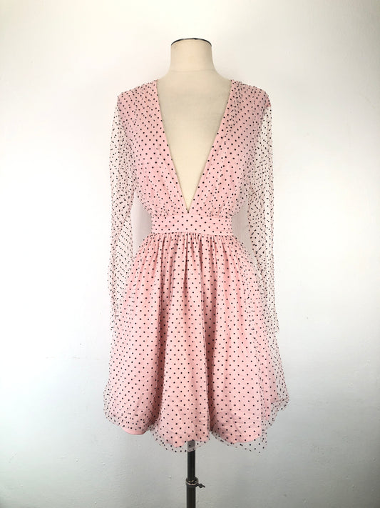 Vestido Rosado de Lunares Double Crazy