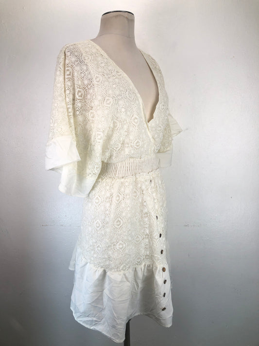 Vestido Beige Floral Variangis