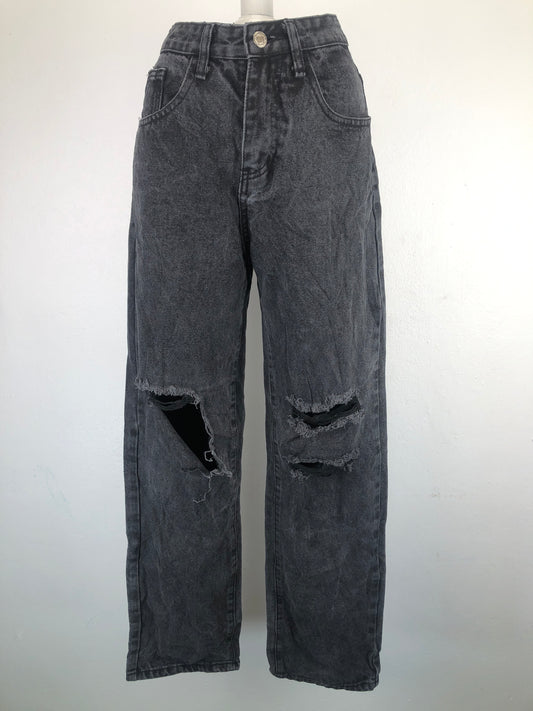 Pantalon Gris Mom Jeans Shein