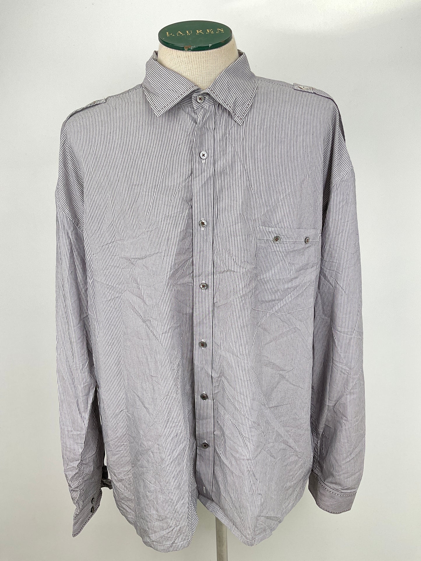 Camisa Gris de Rayas Martin Gordon