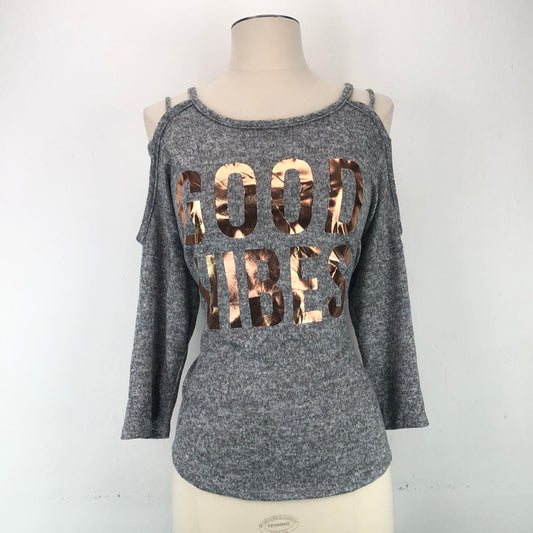 Blusa Gris Free Kisses