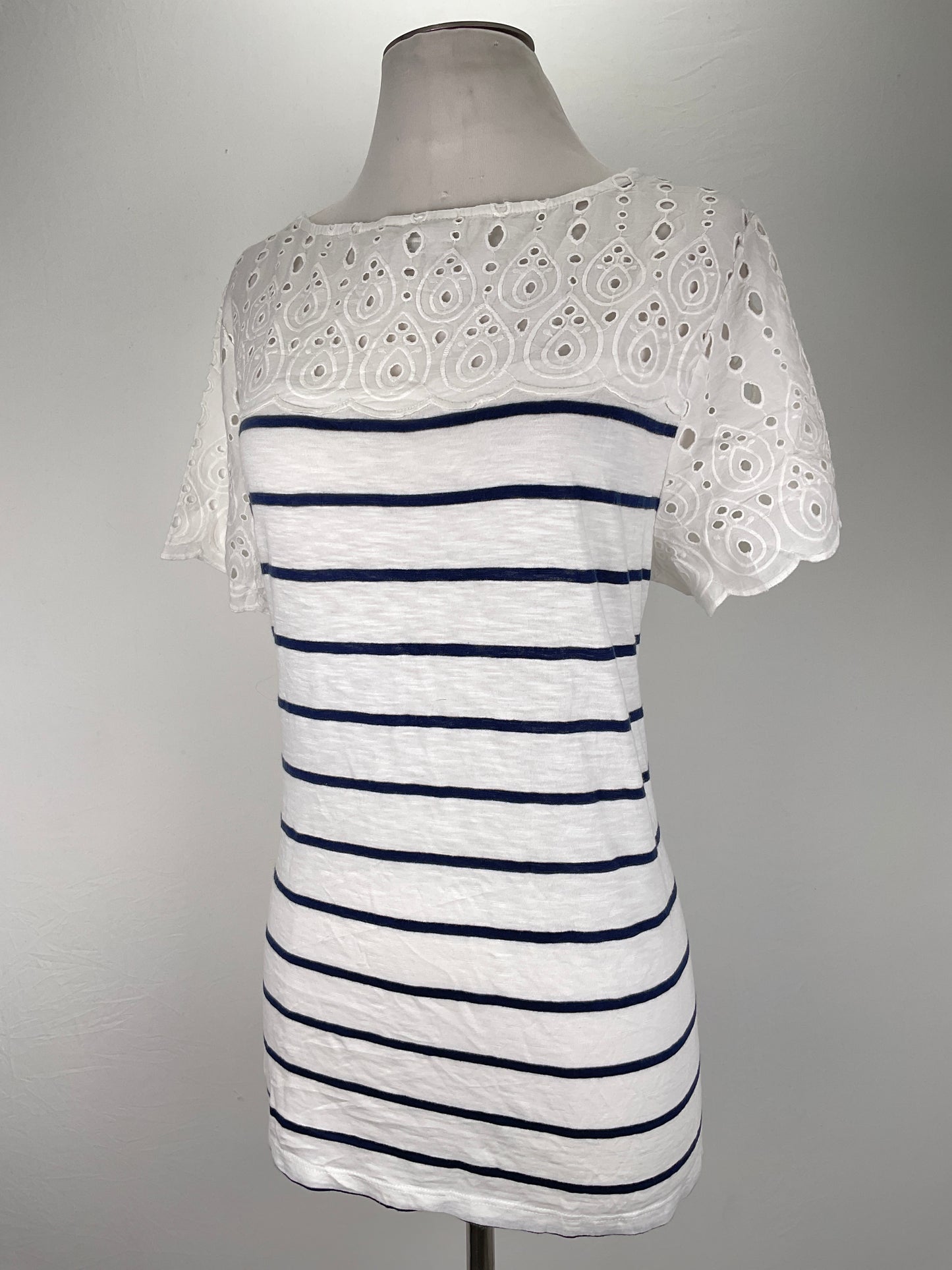 Blusa Blanco de Rayas Charter Club