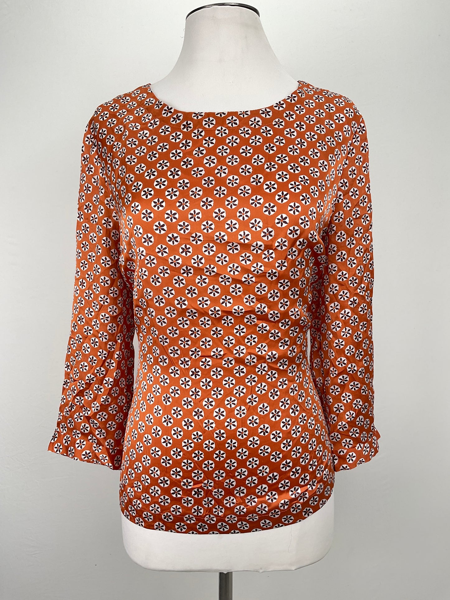 Blusa Naranja Floral Forever 21